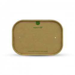 Kraft papírtető négyzet alakú ételtárolóhoz  (1 csomag / 25 db)