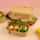 5 dl kraft négyzet alakú ételtároló- papír Bon Appetit tálak meleg ételekhez - Doremi csomagolóanyag webáruház