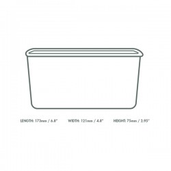 1 literes-es kraft négyzet alakú ételtároló ( 1 csomag / 50 db)