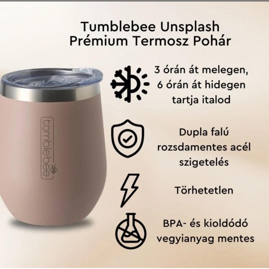 Tumblebee Unsplash – Hordozható Thermo Kávéspohár Cream Latte 350ml - Tumblebee - Doremi csomagolóanyag webáruház