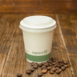 CPLA anyagú fehér kávés pohártető  ( 1 csomag / 50 db)