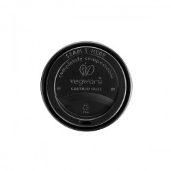 CPLA anyagú fekete kávés pohártető  (1 csomag / 100 db)