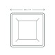 20 cm-es négyzet alakú cukornád tányér - négyszögletű cukornád tányérok - Doremi csomagolóanyag webáruház