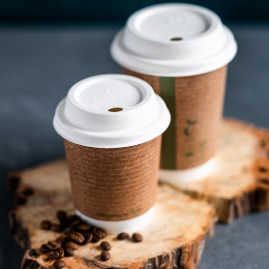 cukornád anyagú kávés pohártető - Fehér pohártetők - Doremi csomagolóanyag webáruház