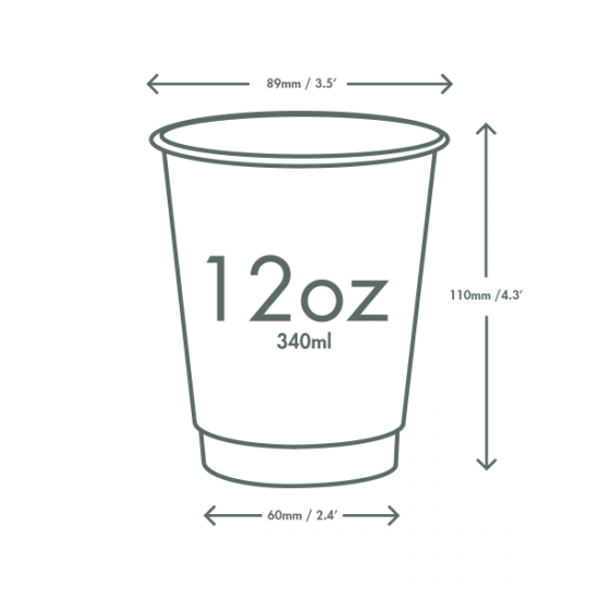 3,6 dl-es barna, dupla falú kávés pohár - Barna (kraft) poharak - Doremi csomagolóanyag webáruház